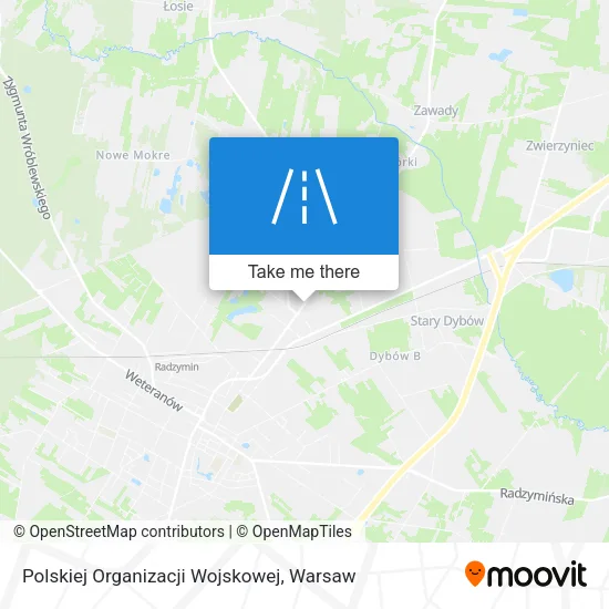 Карта Polskiej Organizacji Wojskowej