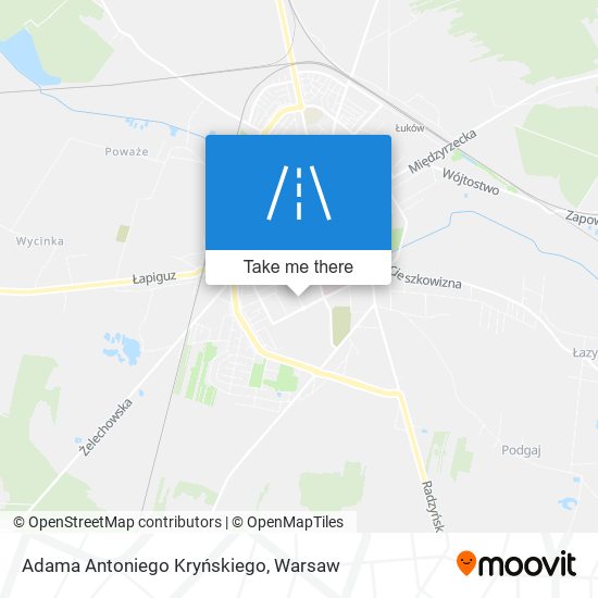 Adama Antoniego Kryńskiego map