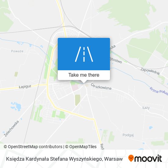 Księdza Kardynała Stefana Wyszyńskiego map