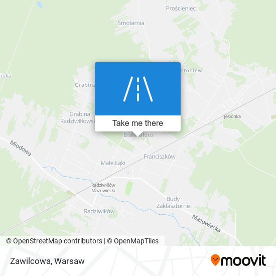 Zawilcowa map