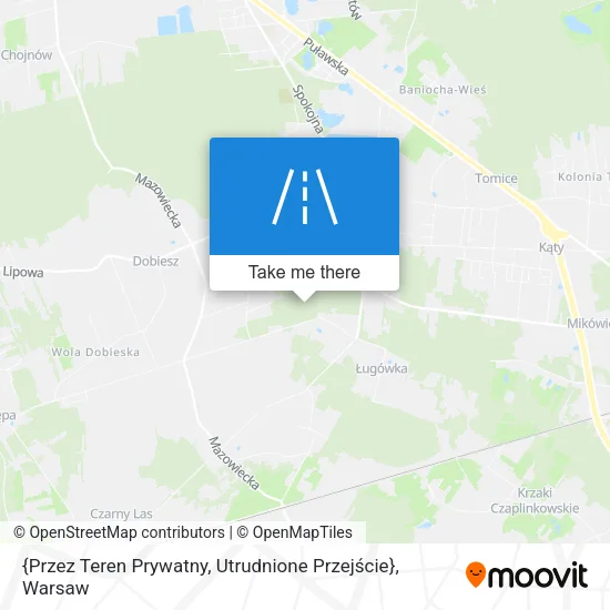 Карта {Przez Teren Prywatny, Utrudnione Przejście}