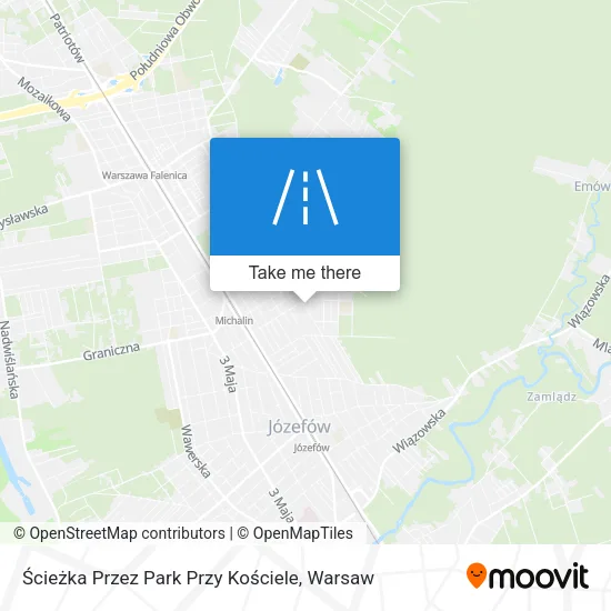 Карта Ścieżka Przez Park Przy Kościele