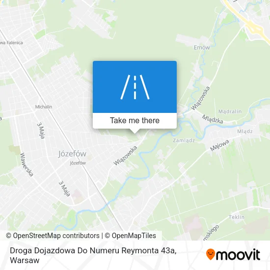 Карта Droga Dojazdowa Do Numeru Reymonta 43a