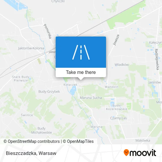 Карта Bieszczadzka