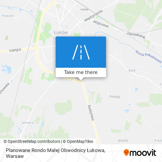 Planowane Rondo Małej Obwodnicy Łukowa map