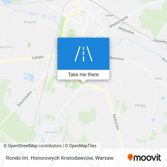Карта Rondo Im. Honorowych Krwiodawców