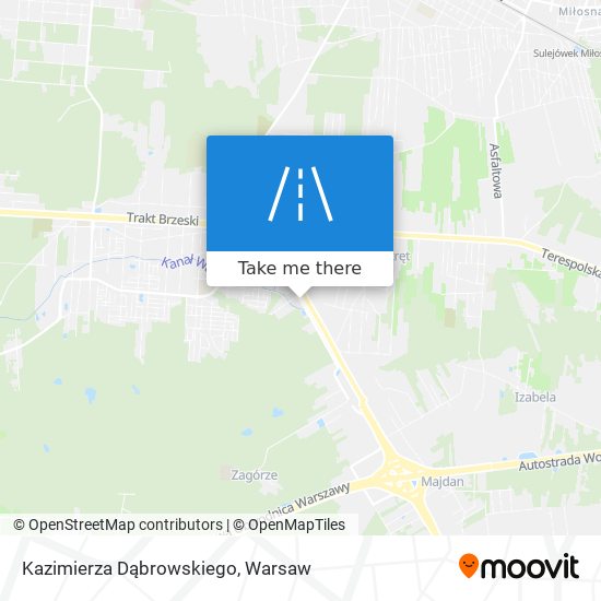 Kazimierza Dąbrowskiego map