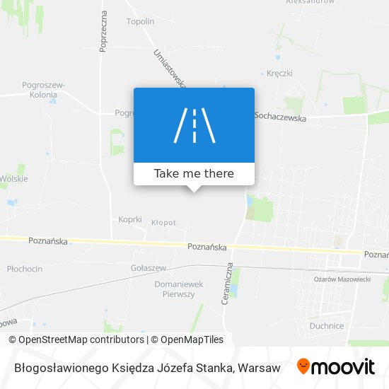 Błogosławionego Księdza Józefa Stanka map