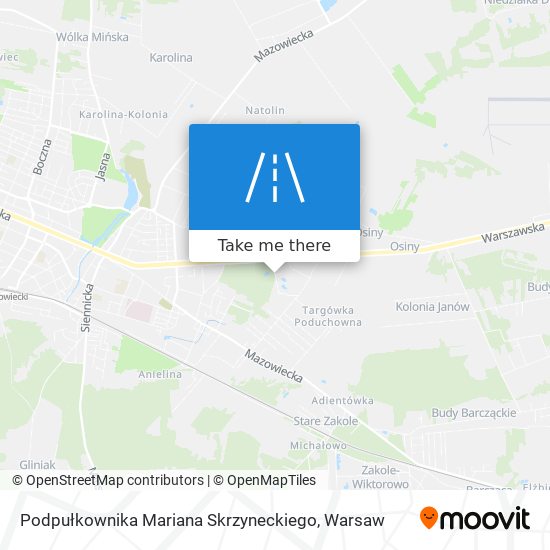 Podpułkownika Mariana Skrzyneckiego map