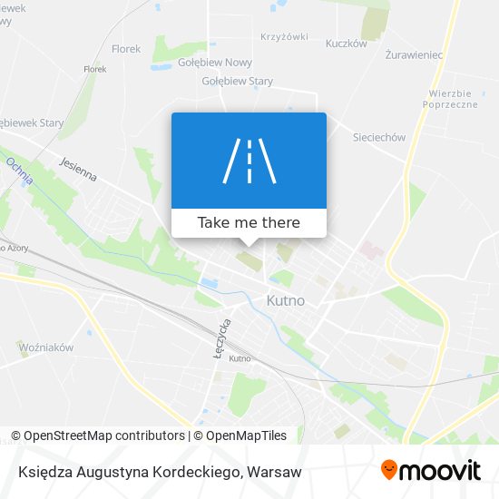 Księdza Augustyna Kordeckiego map