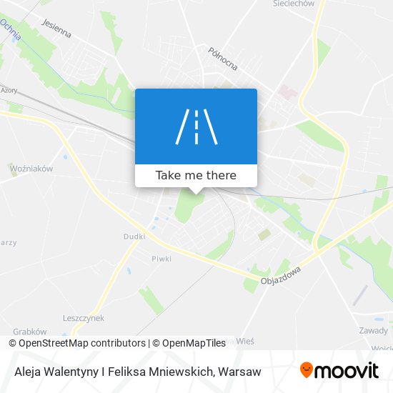 Aleja Walentyny I Feliksa Mniewskich map