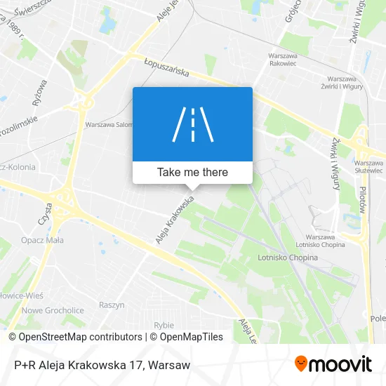 Карта P+R Aleja Krakowska 17