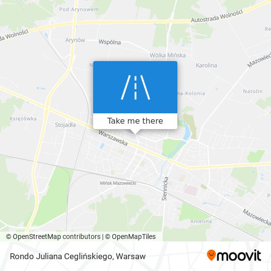 Rondo Juliana Ceglińskiego map