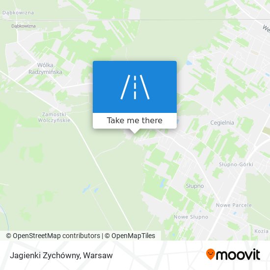 Jagienki Zychówny map