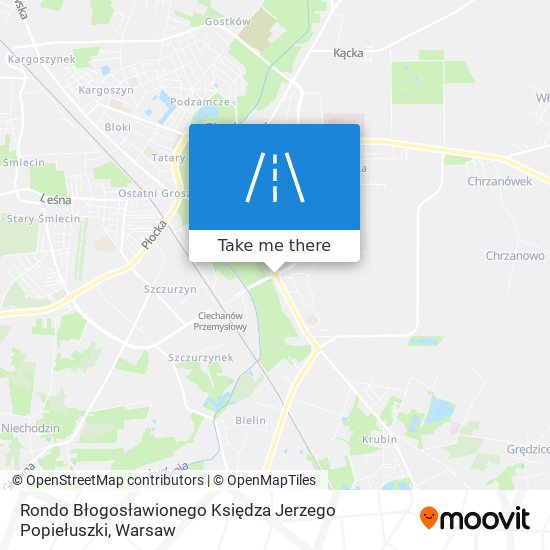 Rondo Błogosławionego Księdza Jerzego Popiełuszki map