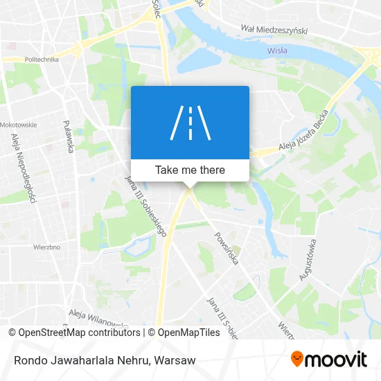 Rondo Jawaharlala Nehru map