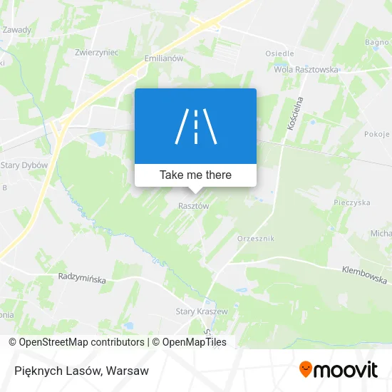 Карта Pięknych Lasów