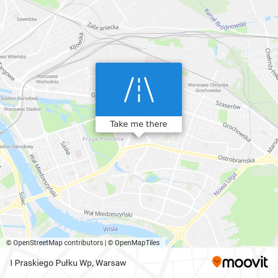 I Praskiego Pułku Wp map