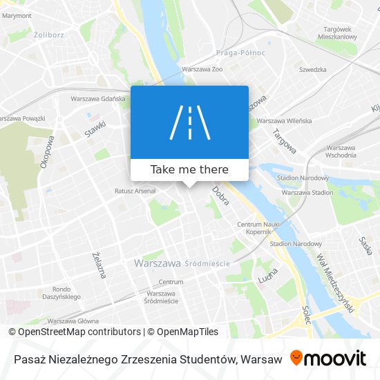 Карта Pasaż Niezależnego Zrzeszenia Studentów