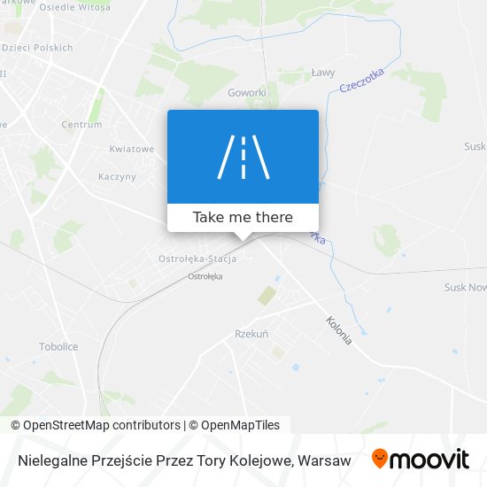 Nielegalne Przejście Przez Tory Kolejowe map