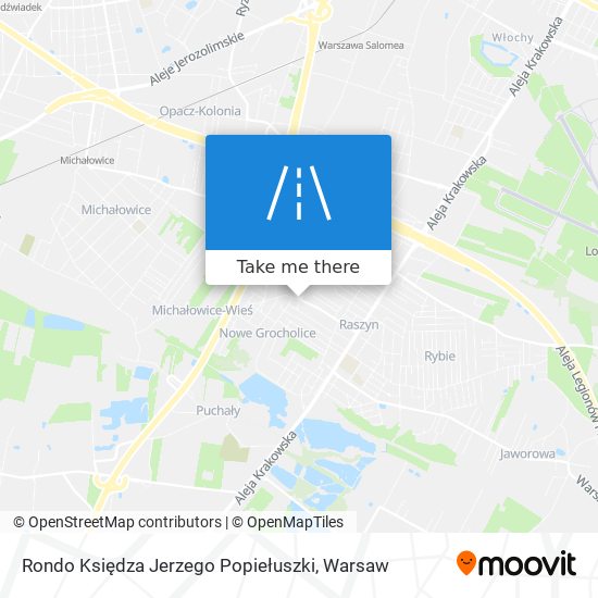 Rondo Księdza Jerzego Popiełuszki map