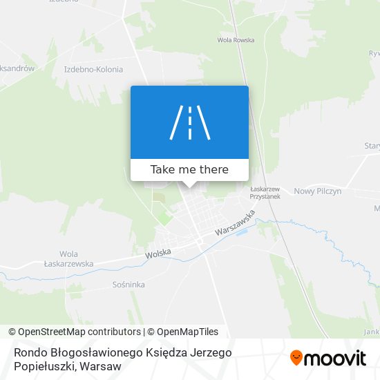 Rondo Błogosławionego Księdza Jerzego Popiełuszki map