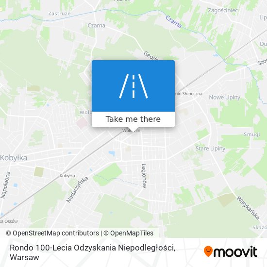 Rondo 100-Lecia Odzyskania Niepodległości map