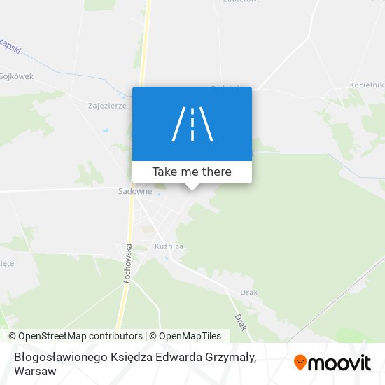 Błogosławionego Księdza Edwarda Grzymały map