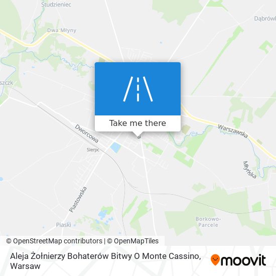 Карта Aleja Żołnierzy Bohaterów Bitwy O Monte Cassino