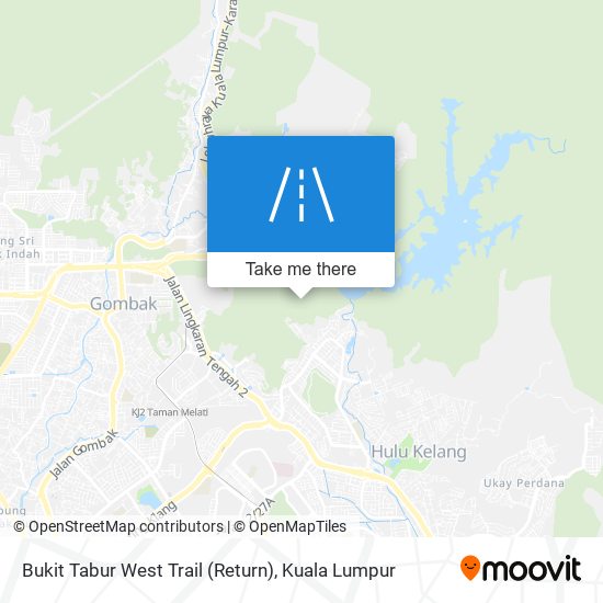 Bukit Tabur West Trail (Return) map