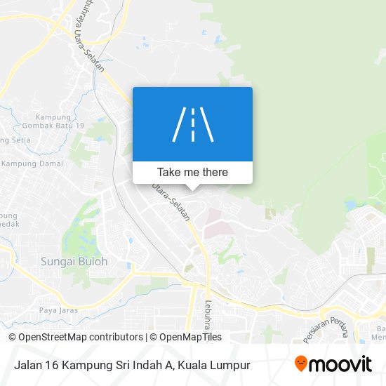 Peta Jalan 16 Kampung Sri Indah A