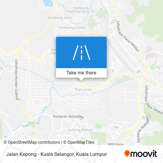 Jalan Kepong - Kuala Selangor map
