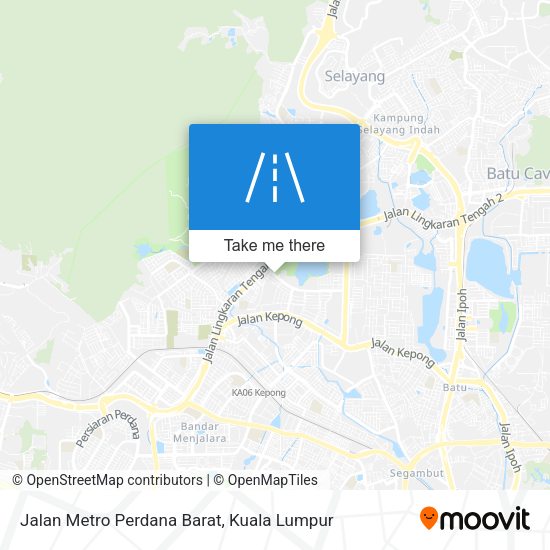 Peta Jalan Metro Perdana Barat