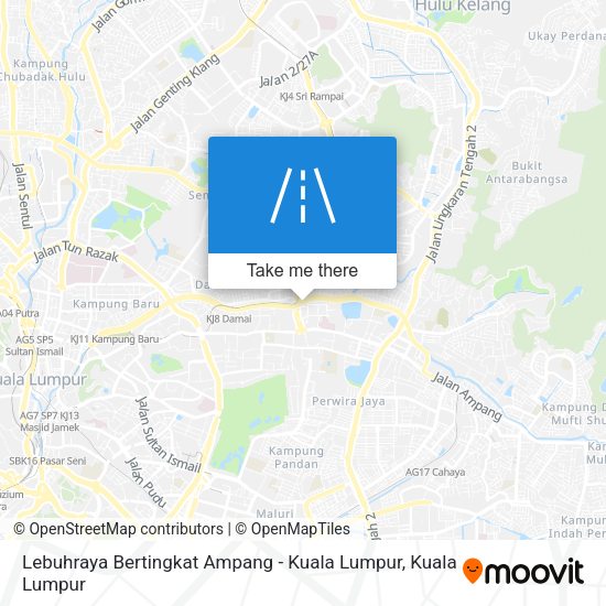 Peta Lebuhraya Bertingkat Ampang - Kuala Lumpur