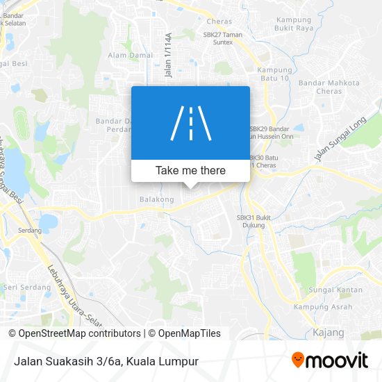 Jalan Suakasih 3/6a map