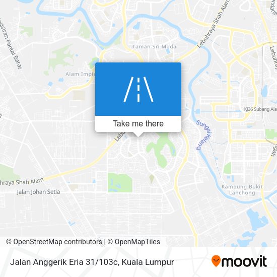 Jalan Anggerik Eria 31/103c map