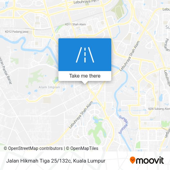 Jalan Hikmah Tiga 25/132c map