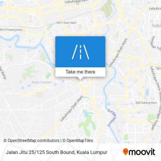 Peta Jalan Jitu 25/125 South Bound