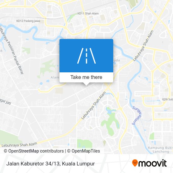 Jalan Kaburetor 34/13 map
