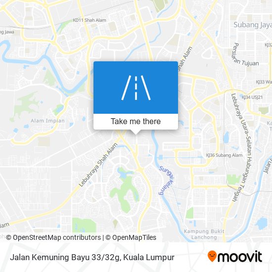 Jalan Kemuning Bayu 33/32g map