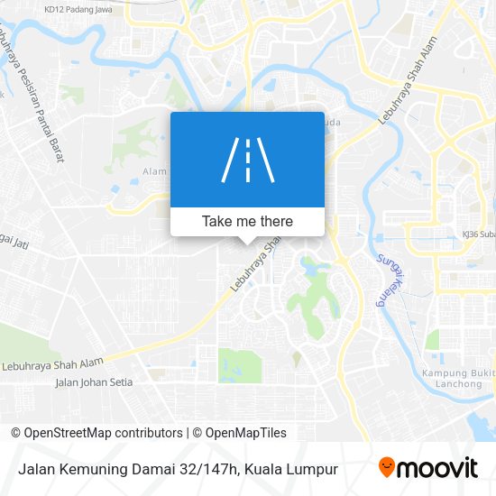 Jalan Kemuning Damai 32/147h map
