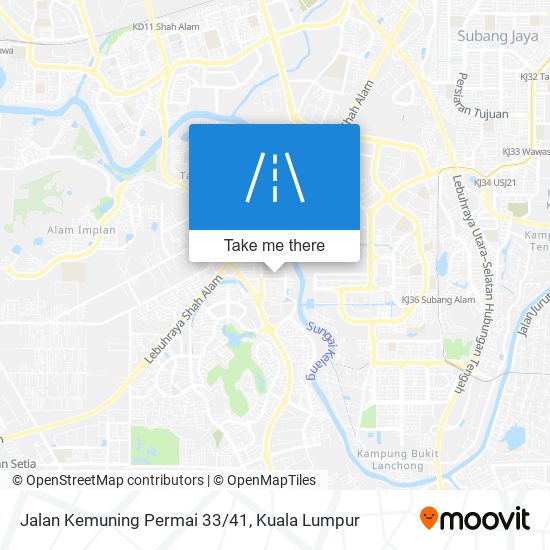 Peta Jalan Kemuning Permai 33/41