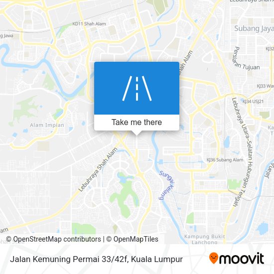 Peta Jalan Kemuning Permai 33/42f