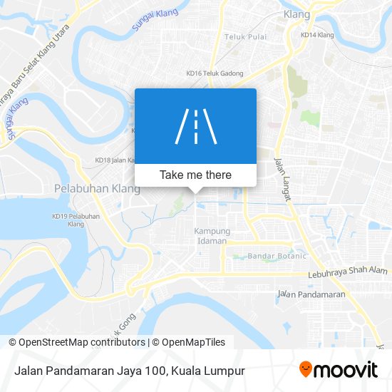 Peta Jalan Pandamaran Jaya 100