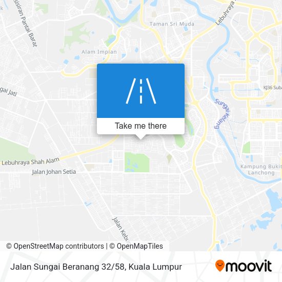 Peta Jalan Sungai Beranang 32/58