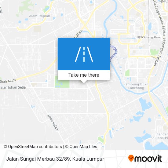 Peta Jalan Sungai Merbau 32/89