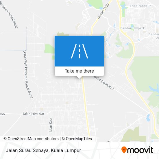 Jalan Surau Sebaya map