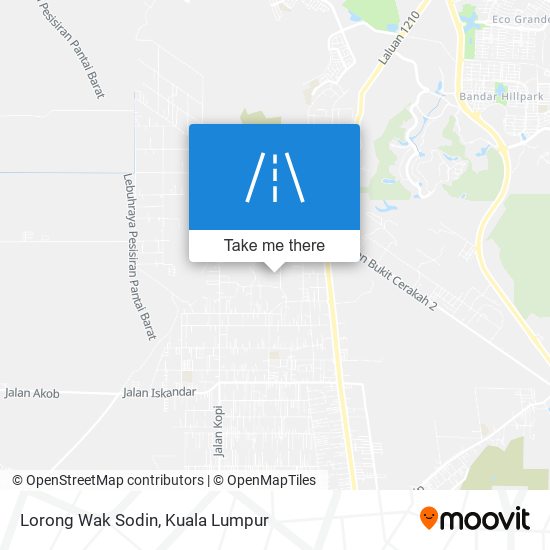 Lorong Wak Sodin map