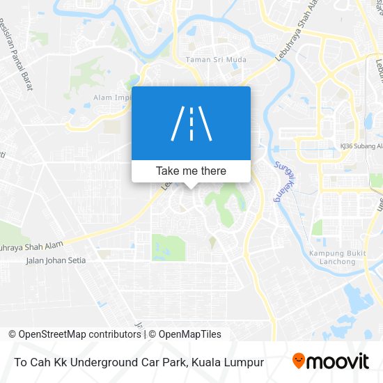 To Cah Kk Underground Car Park map