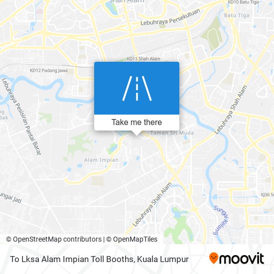 To Lksa Alam Impian Toll Booths map